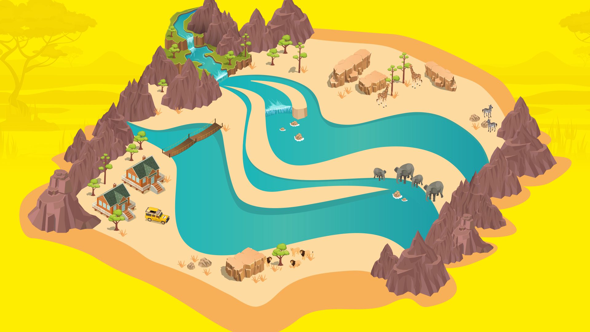 Carte au trésor illustrée – jeu concours interactif