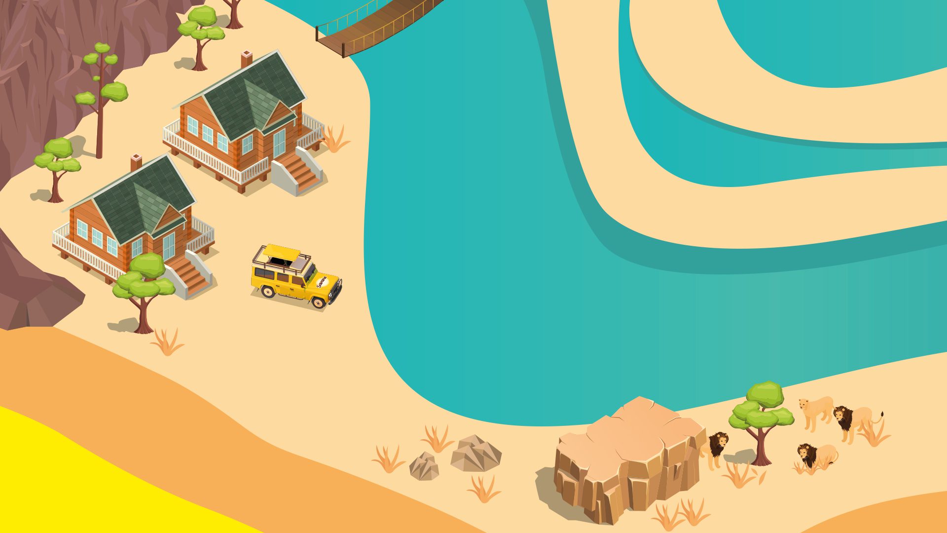 Carte au trésor illustrée – jeu concours interactif